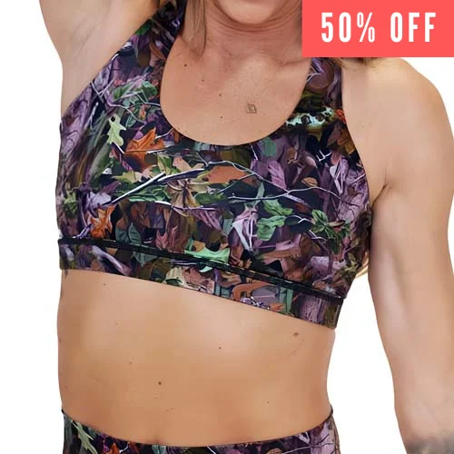 minimizer plus size bras for curvy figuresButterfly Back Bra | Forest Camo