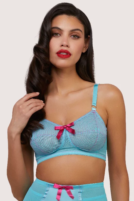 seamless backless bras for summer dressesCleo Contrast Stitch Mesh Spiral Retro Bra seamless backless bras for summer dressesCleo Contrast Stitch Mesh Spiral Retro Bra