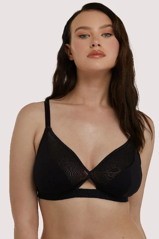 Bra with a soft - touch lining for a luxurious experience​ Get Up And Chill Bralette Black