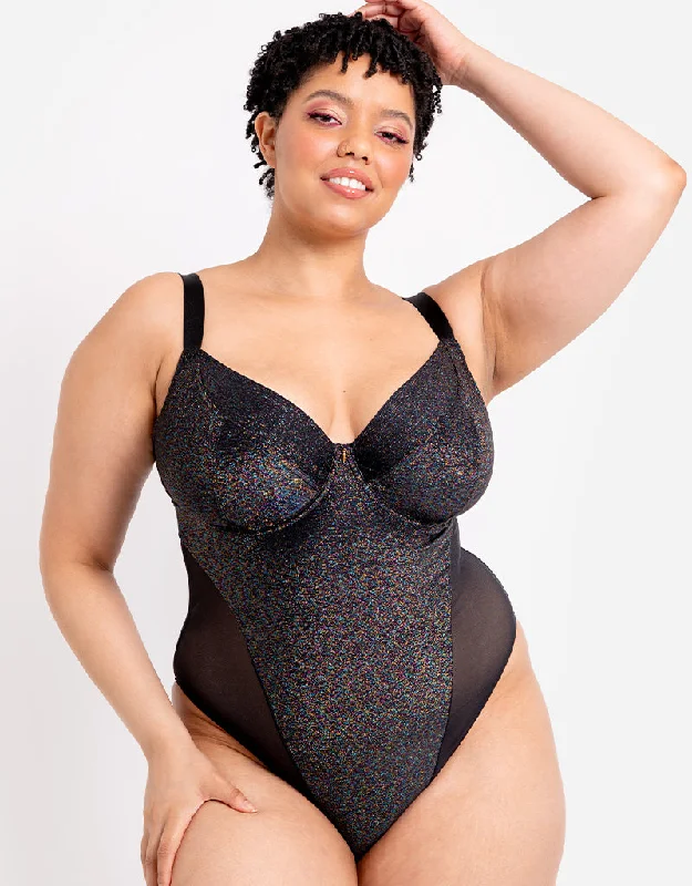 nursing bras for new mothersCurvy Kate All Night Plunge Body Black Multi