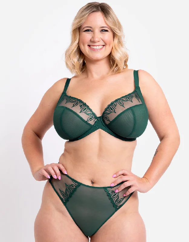 backless bras for revealing outfitsCurvy Kate Flare Full Plunge Side Support Multiway Bra Emerald Sparkle
