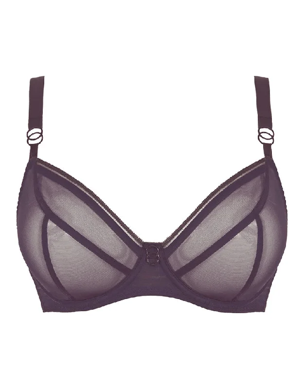 full cup nursing bras for better milk flowCurvy Kate Lifestyle Plunge Bra Plum Purple