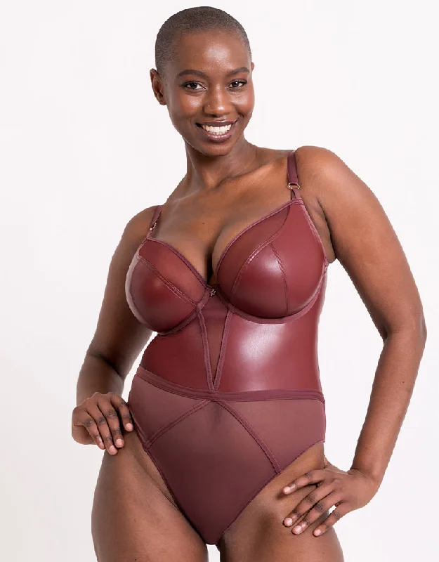 plunge push up bras for a bold lookCurvy Kate Lucky Star Plunge Body Oxblood