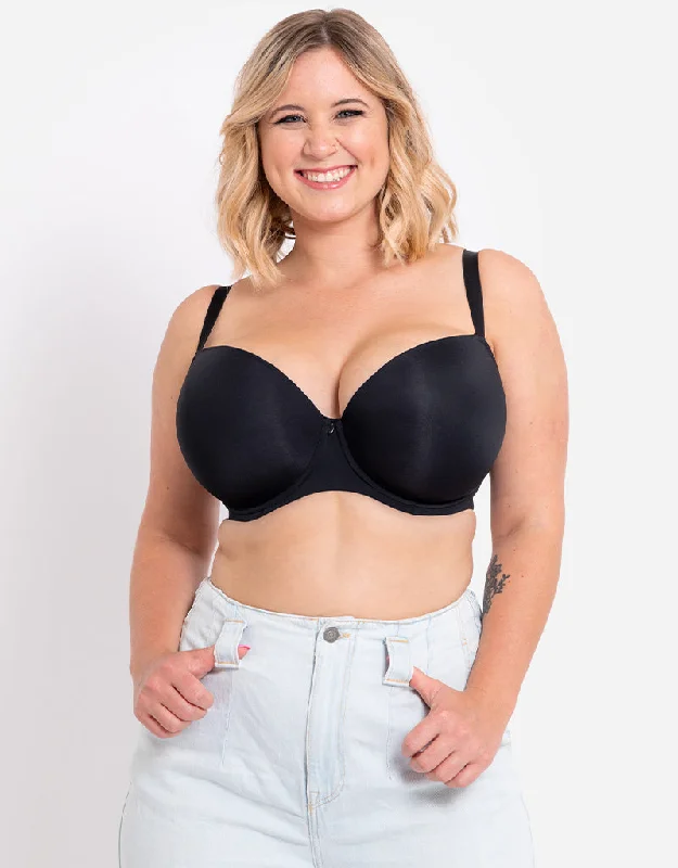 strapless bras for backless dressesCurvy Kate Smoothie T-Shirt Plunge Black