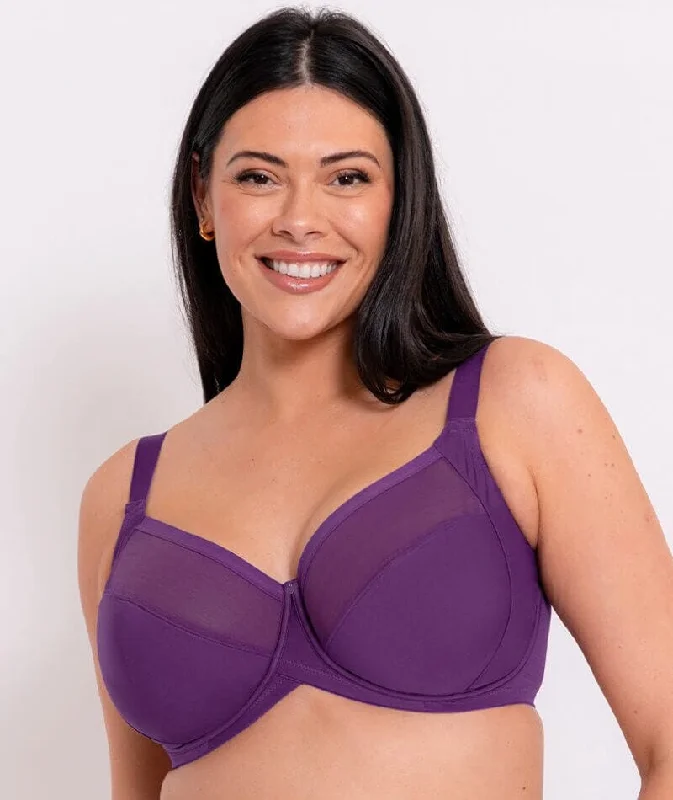 push up bras for enhanced cleavageCurvy Kate Wonderfully Full Cup Bra - Purple