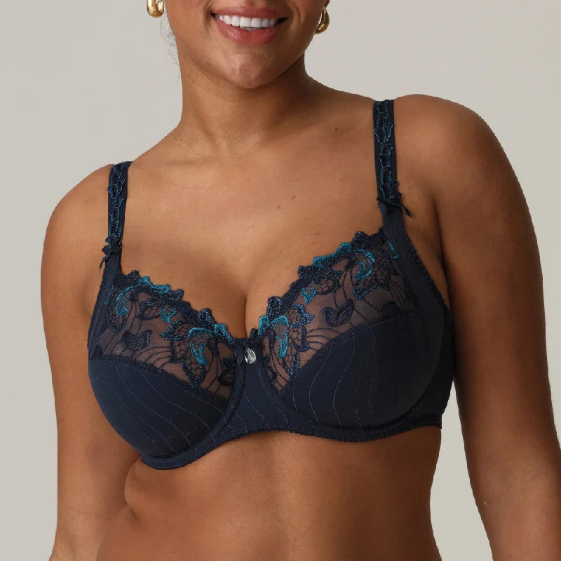 Polyester bras with moisture - wicking properties​ Deauville Full Cup Bra underwire (Velvet Blue) B-H Cup