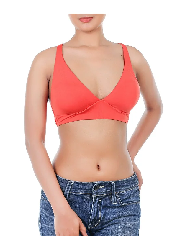seamless sports bras for minimal chafingDOUBLE LINED WIRELESS BRALETTE
