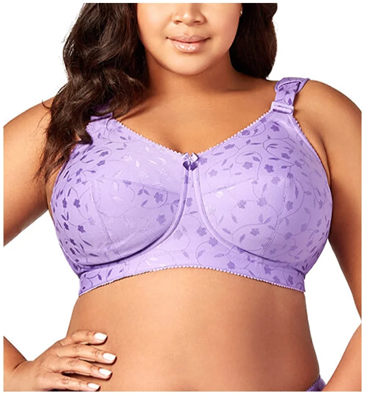 Wireless bras for ultimate comfort and freedom​ Elila Sidney Jacquard Full Support Softcup Bra (1305) - Lilac