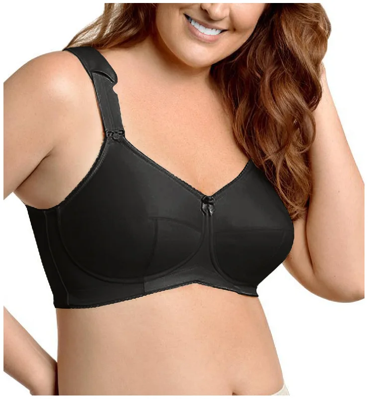 T - shirt bras with a seamless and smooth finish for wearing under T - shirts Elila Kaylee 3-Part Cup Full Support Softcup Bra (1505) - Black T - shirt bras with a seamless and smooth finish for wearing under T - shirts Elila Kaylee 3-Part Cup Full Support Softcup Bra (1505) - Black