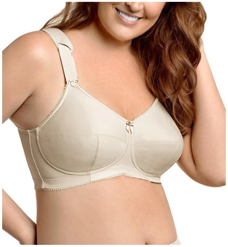 Bra with a removable padding for customizable support​ Elila Kaylee 3-Part Cup Full Support Softcup Bra (1505) - Nude