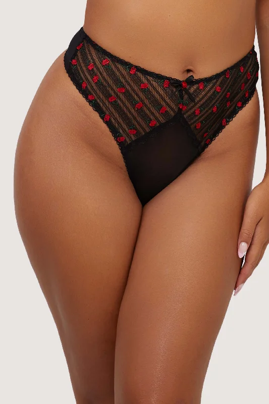 bralette bras for a trendy and comfortable styleElodie Black and Red Rosebud Embroidery High Waist Thong bralette bras for a trendy and comfortable styleElodie Black and Red Rosebud Embroidery High Waist Thong