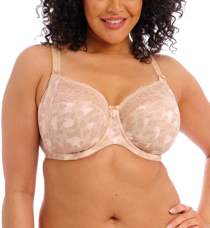 Bra with a wire - free construction for a softer feel​ Elomi Morgan Stretch Lace Banded Underwire Bra (4110) - Toasted Almond