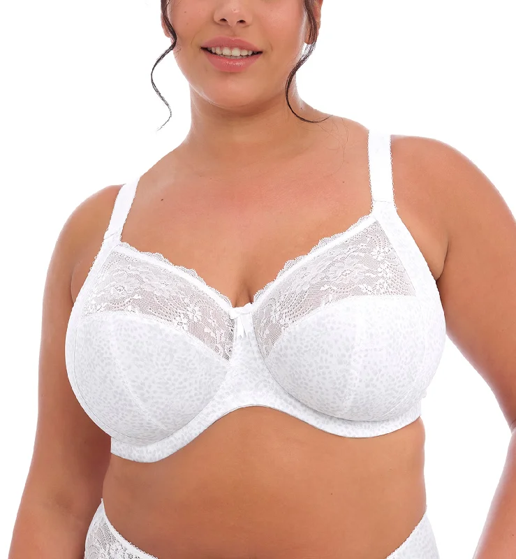 Bra with a built - in underwire for enhanced support​ Elomi Morgan Stretch Lace Banded Underwire Bra (4110) - White