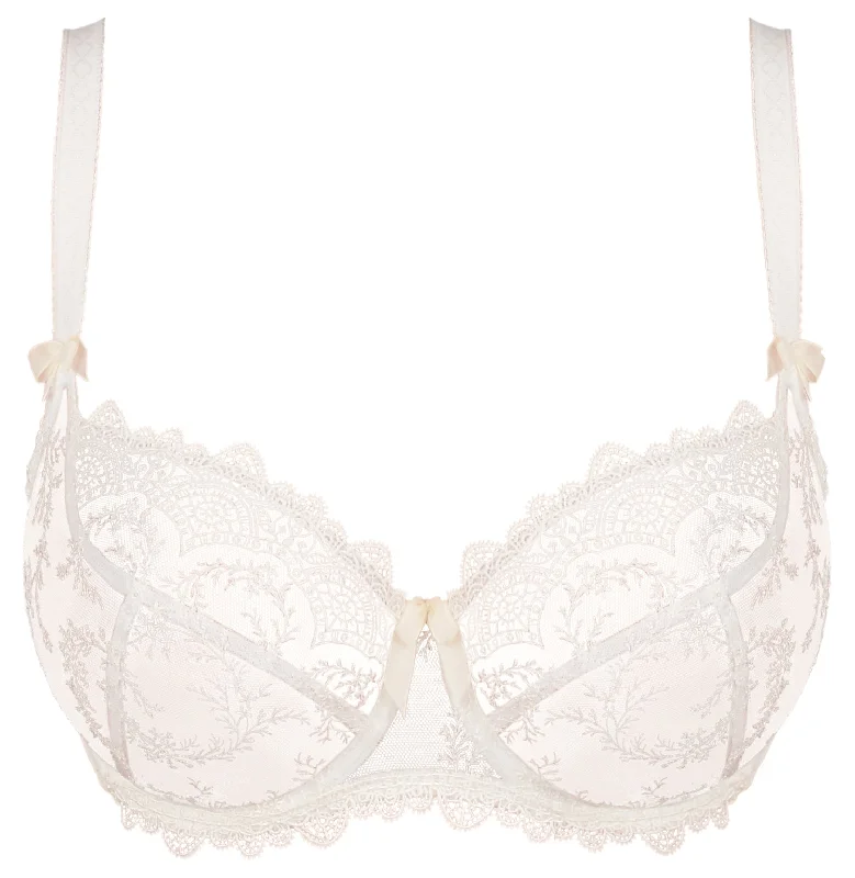 Bra with a quick - drying lining for convenience Empreinte Louise Low Neck Bra in Natural Bra with a quick - drying lining for convenience Empreinte Louise Low Neck Bra in Natural