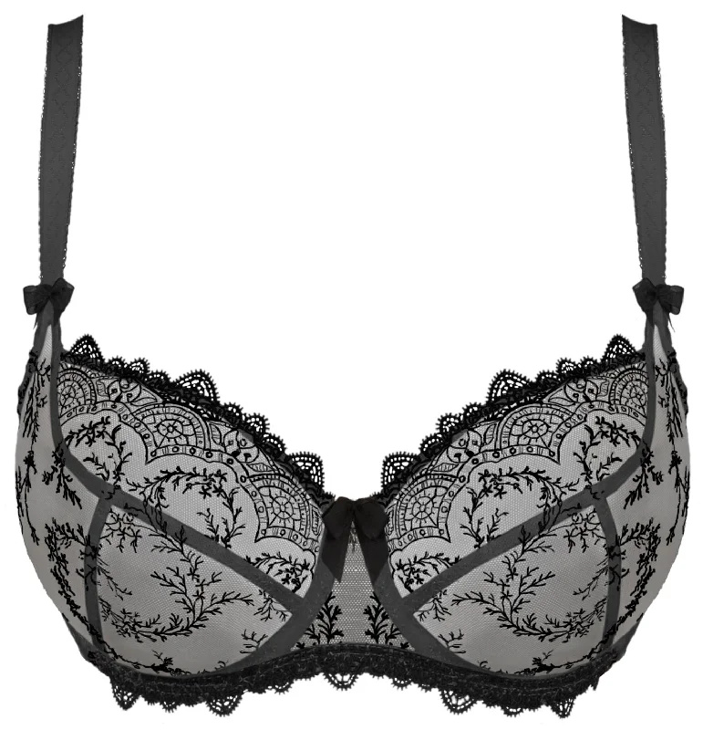 Bra with a contour memory foam cup for a natural look Empreinte Louise Low Neck Bra in Ombre Bra with a contour memory foam cup for a natural look Empreinte Louise Low Neck Bra in Ombre
