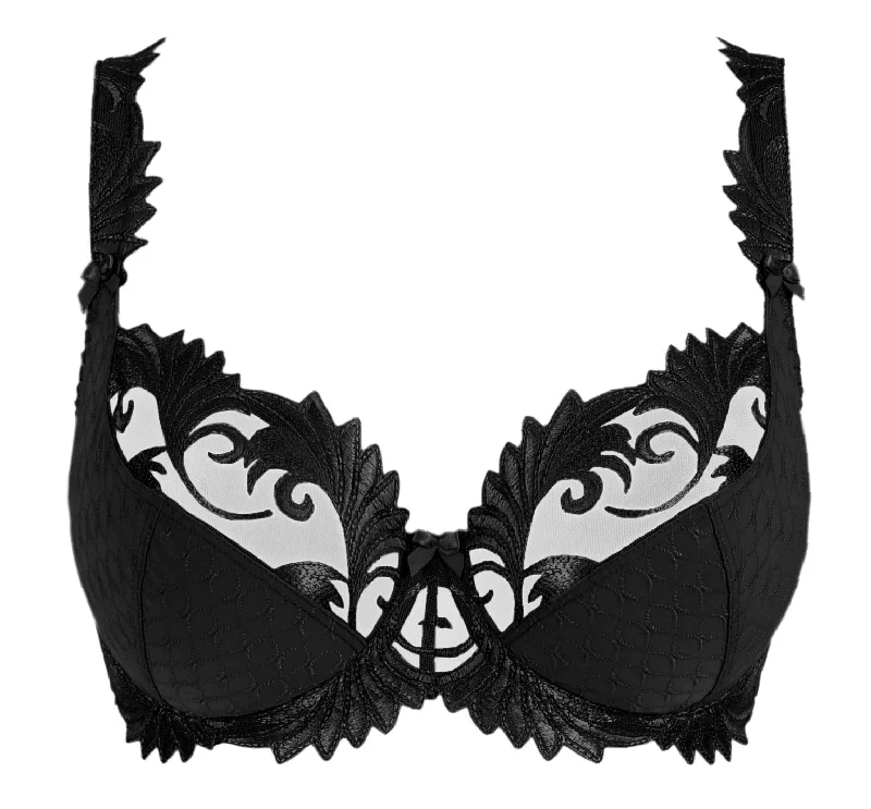 Bra with a foam - lined cup for a more structured shape Empreinte Thalia Microfibre Low Neck Bra in Black Bra with a foam - lined cup for a more structured shape Empreinte Thalia Microfibre Low Neck Bra in Black