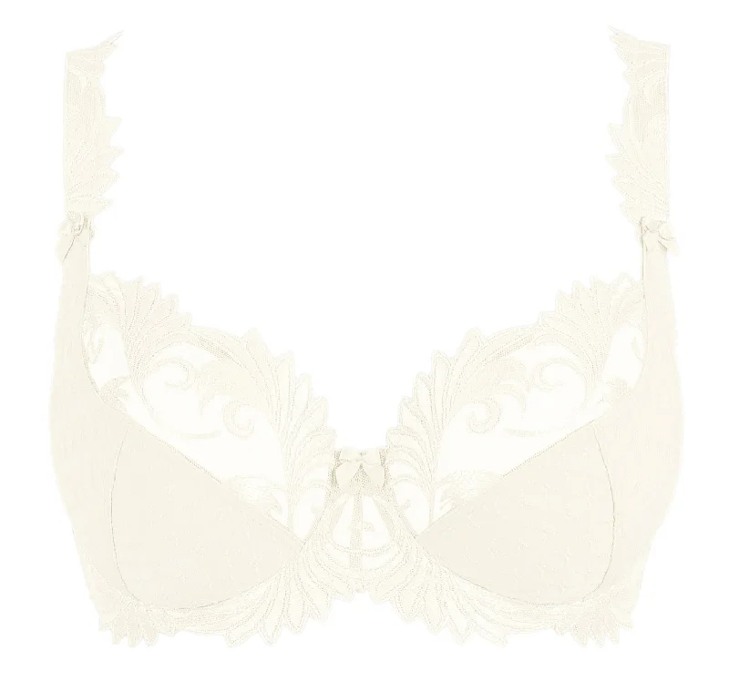 Bra with a half - cup design for a sexy and minimalist look Empreinte Thalia Microfibre Low Neck Bra in Ivory Bra with a half - cup design for a sexy and minimalist look Empreinte Thalia Microfibre Low Neck Bra in Ivory