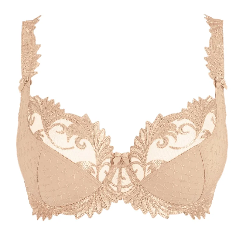 Bra with a wire - free construction for a softer feel​ Empreinte Thalia Microfibre Low Neck Bra in Caramel
