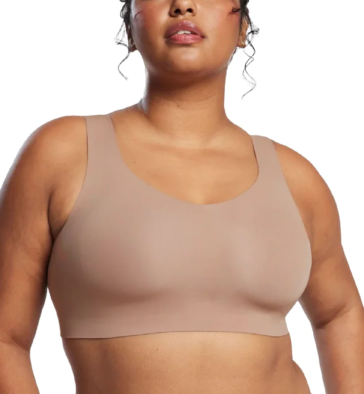 Bra with a plus - size long - line design for a slimming effect​ Evelyn & Bobbie DEFY V-Neck Bralette w/ Removable Pads (1728﻿) - Willow