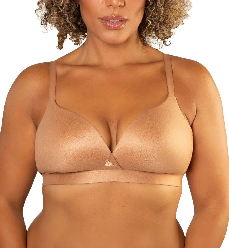 Demi - cup bras for a sexy and revealing look Freedom Molded Plunge Wireless Bra (FREEDOMBRA) - Clay Demi - cup bras for a sexy and revealing look Freedom Molded Plunge Wireless Bra (FREEDOMBRA) - Clay