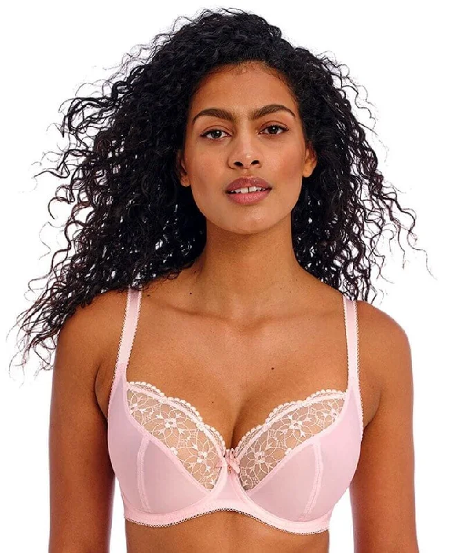 plunge bras for low cut topsFreya Hallie Underwire Plunge Bra - Pink Champagne