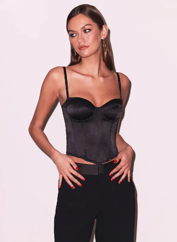 Bra with a shiny finish for a glamorous effect​ Hamptons Bustier