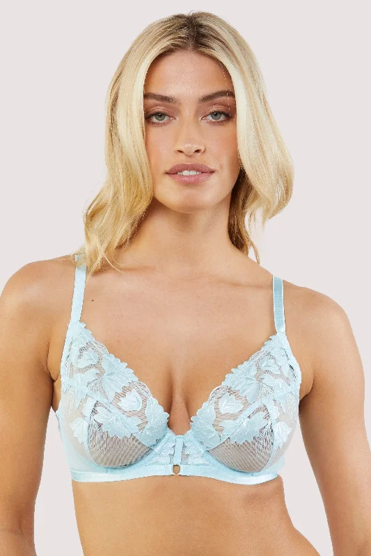 supportive sports bras for runningHarriet Blue Strappy Mesh with Ring Detail Bra