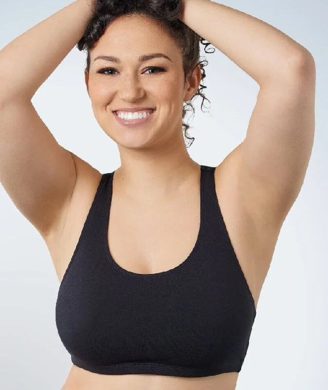 backless bras for revealing outfitsLeading Lady Wire-free Crop Top - Black