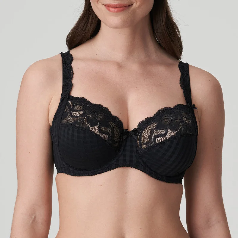 Bra with a matte finish for a more subdued appearance​ Madison Full Cup Bra (Black) B-I Cup