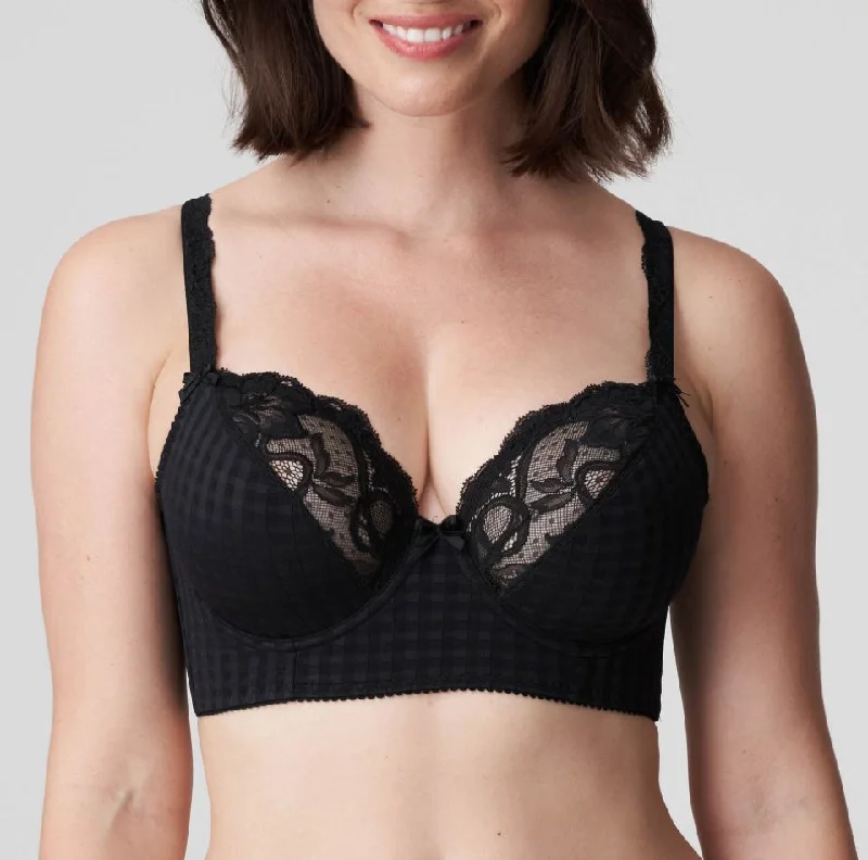 Bra with a wireless memory foam cup for ultimate comfort​ Madison Plunge Bustier C-G Cup