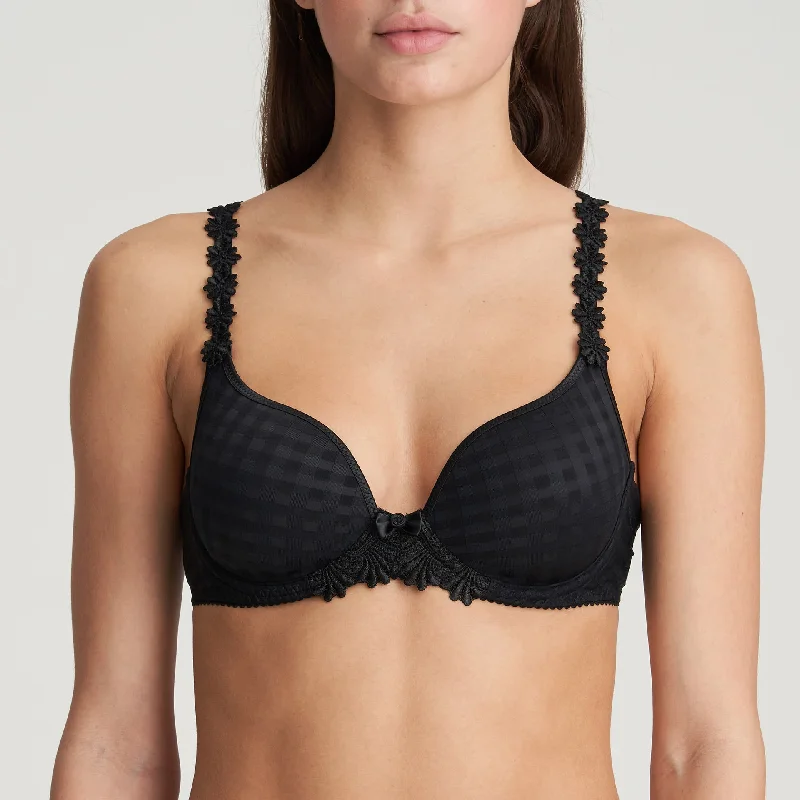 Bra with a non - padded cup for a natural feel​ Marie Jo Avero Padded Heart Shape Bra in Black