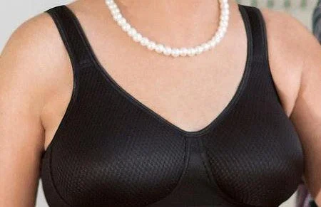 Bra with a detachable strap for easy washing​ Mastectomy Bra '525 Massage' Black