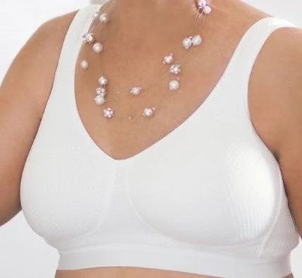 Bra with a foam - lined cup for a more structured shape​ Mastectomy Bra '525 Massage' White