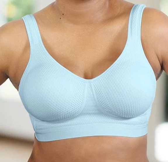 Bra with a removable padding for customizable support​ Mastectomy Bra '525 Massage' Clear water