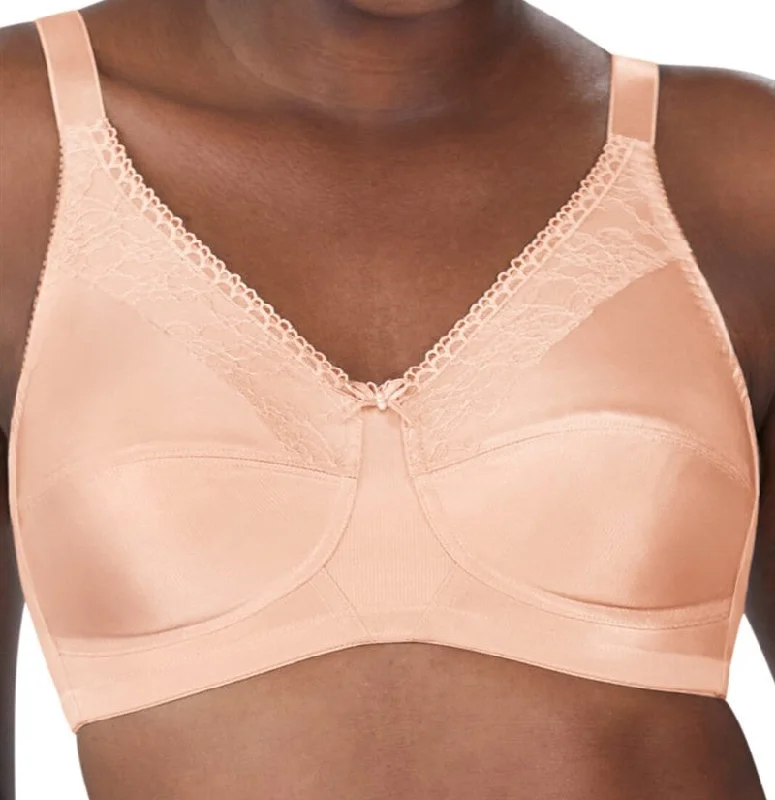 Bra with a plus - size long - line design for a slimming effect​ Mastectomy Bra 'Nancy Wire Free' Blush