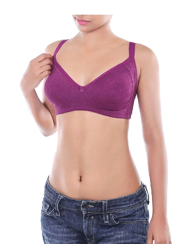 bralette bras for a trendy and comfortable styleLOSHA DOUBLE LAYERED WIREFREE BRA-GRAPE
