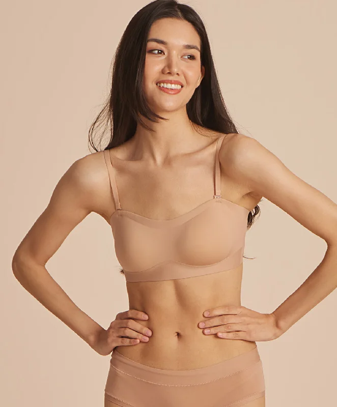 Bra with a bandeau style for a strapless and sleek look​ Next-To-Skin Seam Free Anti-Slip Bandeau