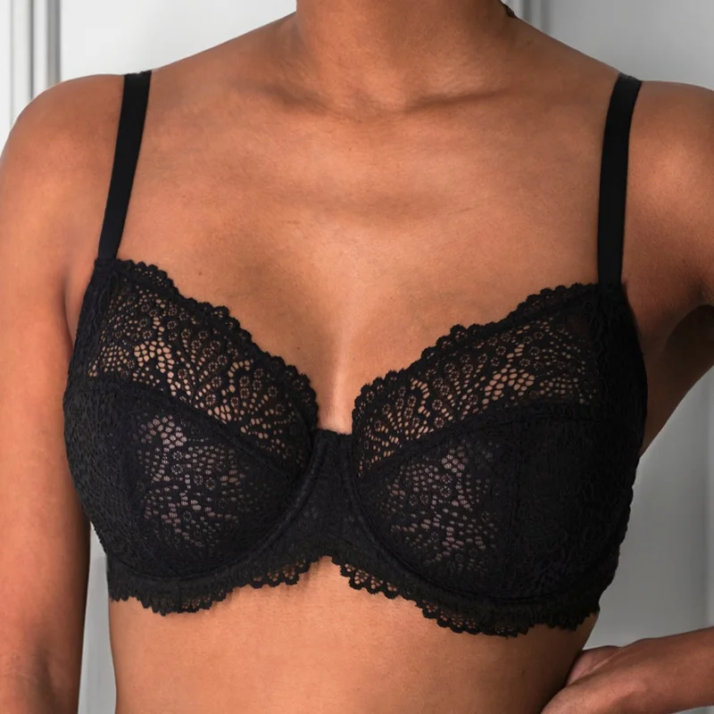 Bra with a plus - size long - line design for a slimming effect Nolita Lace Demi Bra Bra with a plus - size long - line design for a slimming effect Nolita Lace Demi Bra