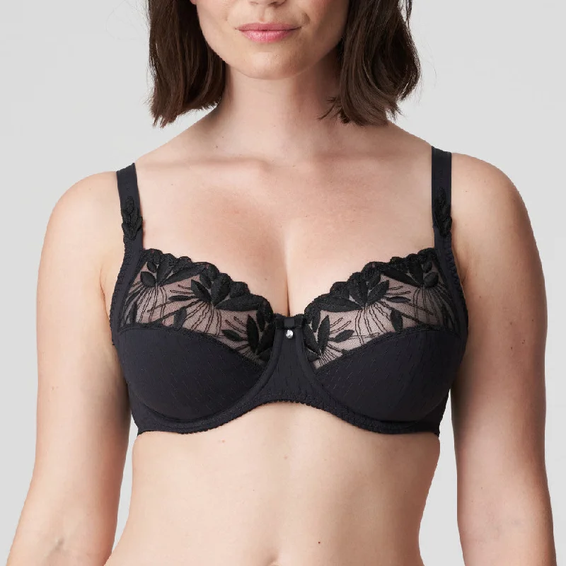 Bra with side - support panels to prevent spillage​ Orlando Full Cup Bra (Charcoal) B-H Cup