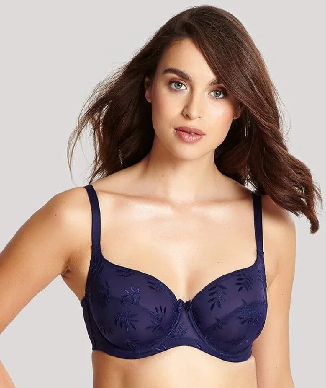 full cup bras for complete coveragePanache Tango Underwired Plunge Bra - Navy
