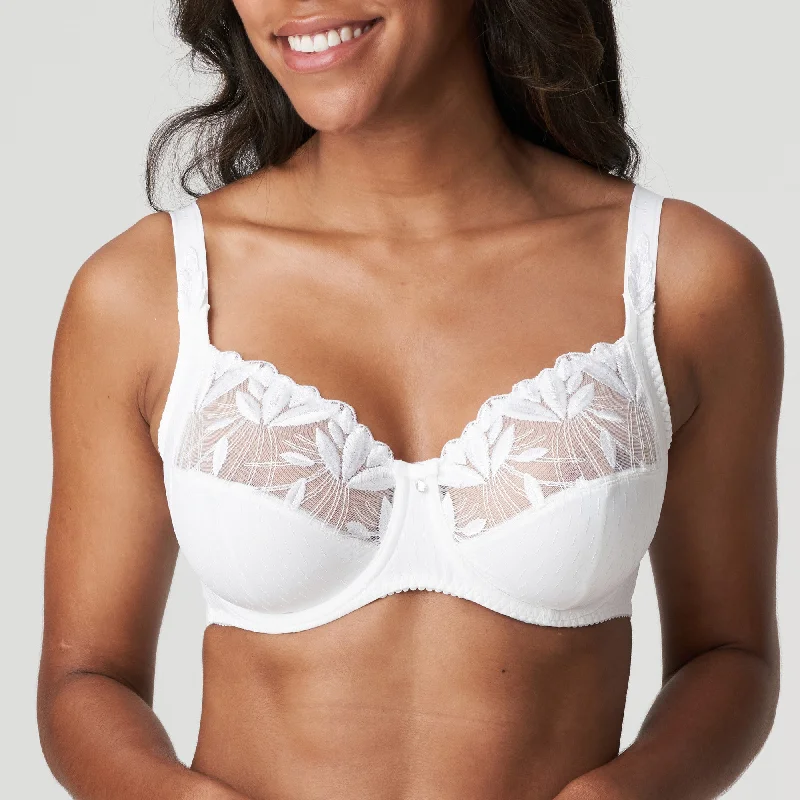 Bra with a push - up insert for extra cleavage on demand​ Prima Donna Orlando Full Cup Bra F - H in White