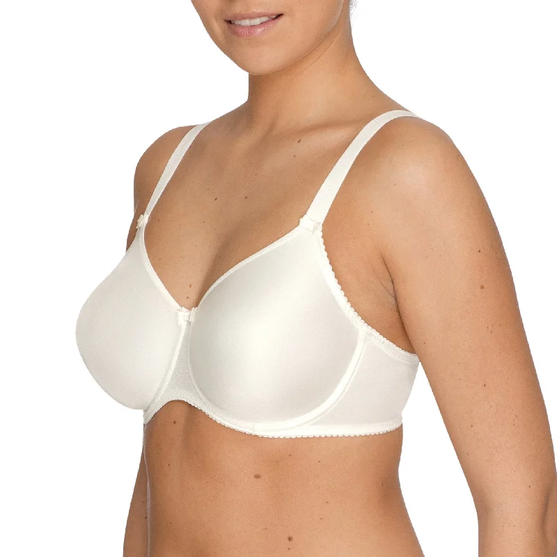 Nylon bras offering durability and stretch​ Satin Smooth Classic T-Shirt (Ivory) Bra B-H