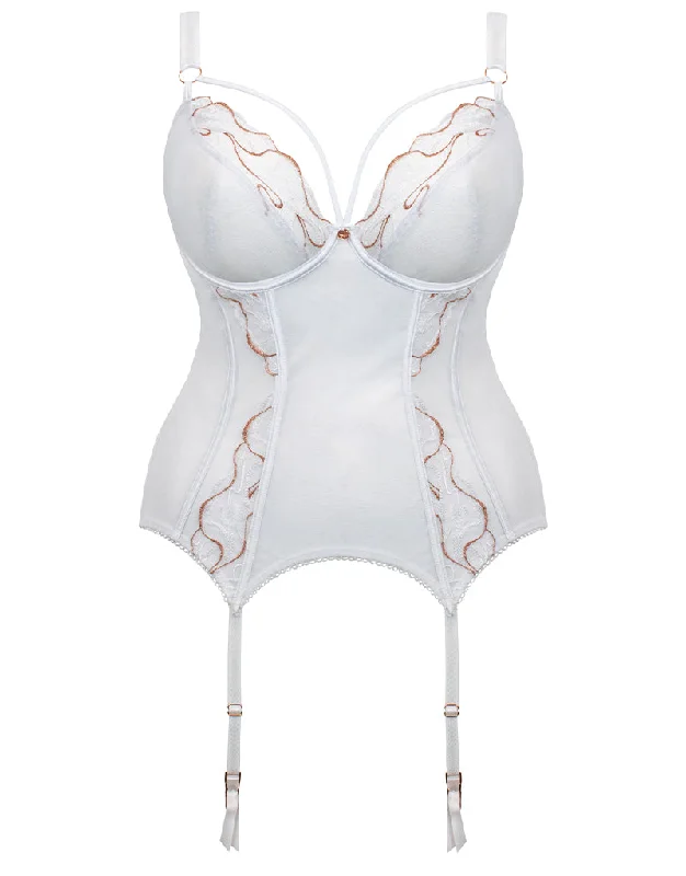 plus size nursing bras for breastfeeding momsScantilly Fascinate Plunge Basque White