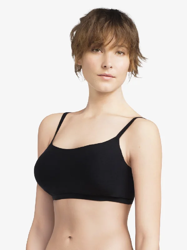 Bra with a smooth fabric for a sleek and comfortable feel​ Chantelle Soft Stretch Padded Bralette in Black