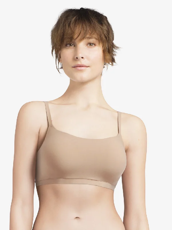 Bra with a wire - free construction for a softer feel​ Chantelle Soft Stretch Padded Bralette in Nude
