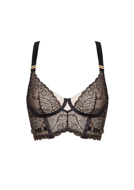 moisture wicking sleep bras for hot sleepersTierra Longline Bodice Bra