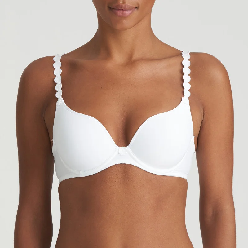 Bra with a plus - size cup for fuller figures​ TOM Formed Heart Shaped Bra (Pure White) A-F Cup