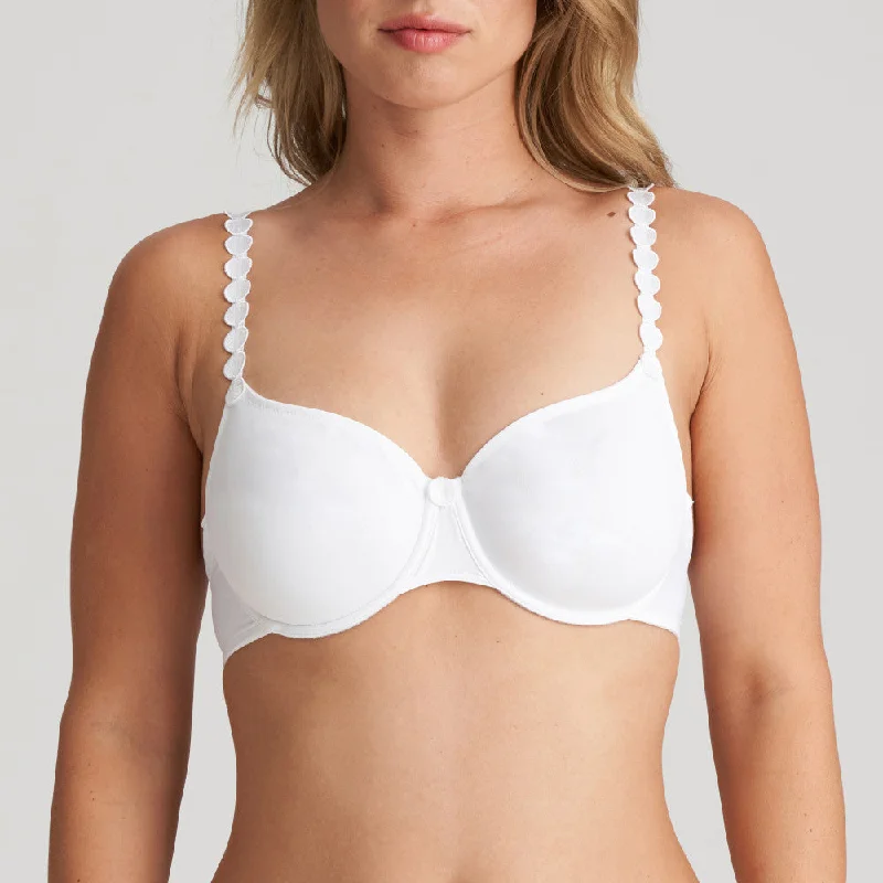 Nylon bras offering durability and stretch​ TOM Full Smooth Bra (Pure White) B-F Cup