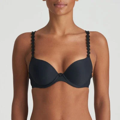 Bra with a seamless cup for a smooth silhouette​ TOM Padded Push-Up Bra (Charcoal) A-D Cup