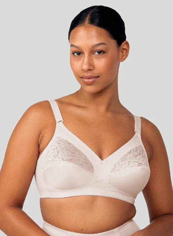 padded wireless bras for light supportTriumph: Kiss Of Cotton Wire Free Fresh Powder